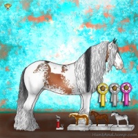 Horse Color:White Spotted Bay Tobiano 