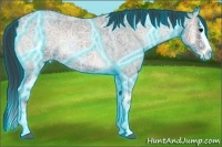 Horse Color:Thunderstruck Blue Onyx Ice Roan Splash 