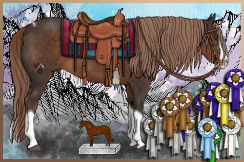 Horse Color:Liver Chestnut Splash Tobiano 