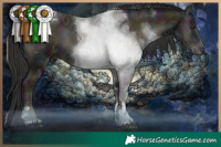 Horse Color:Midnight Liver Red Onyx Ice Tobiano 