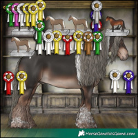 Horse Color:Liver Chestnut Mushroom Tobiano 