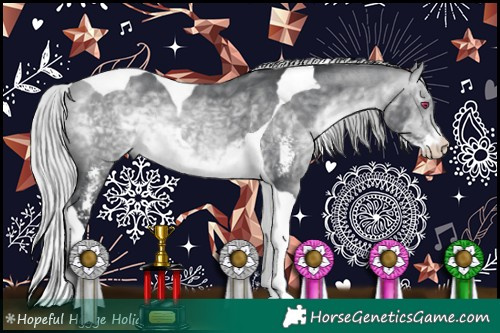 Horse Color:Silver Bay Chinchilla Sabino Tobiano Rabicano 