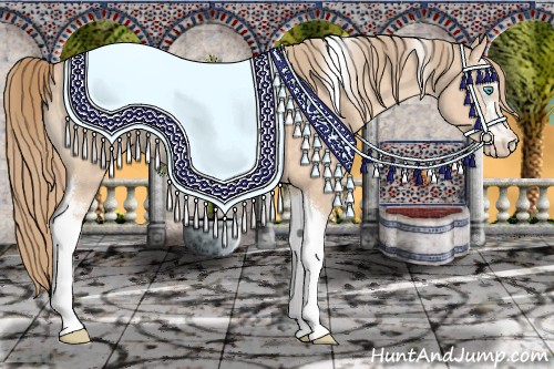 Horse Color:White Spotted Perlino Tobiano 