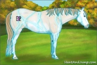 Horse Color:Thunderstruck Smoky Blue Roan Pearl Splash Rabicano 