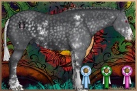 Horse Color:Silver Black Chinchilla Sabino 