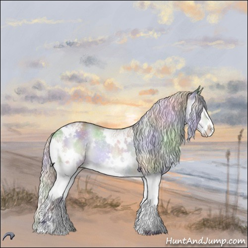 Horse Color:Nacre White Spotted Silver Brown Chinchilla Splash Rabicano 