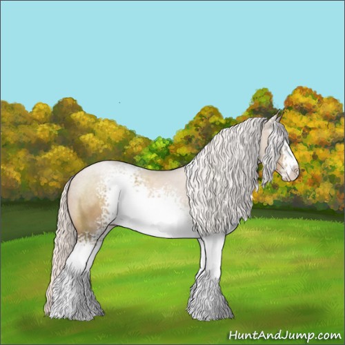 Horse Color:White Spotted Silver Smoky Black Pearl Sabino