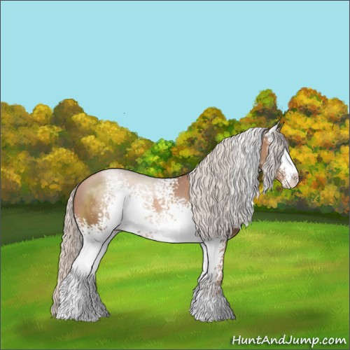 Horse Color:White Spotted Silver Black Pearl Sabino 