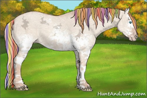 Horse Color:Painted White Spotted Gold Champagne Ice Dun Splash