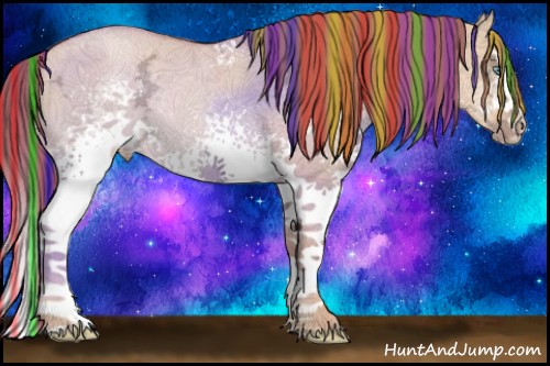 Horse Color:Painted White Spotted Gold Champagne Ice Dun Splash Rabicano 