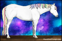 Horse Color:Gray Painted White Spotted Bay Tobiano Frame 