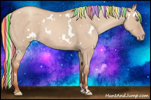 Horse Color:Painted White Spotted Silver Classic Champagne Dun 