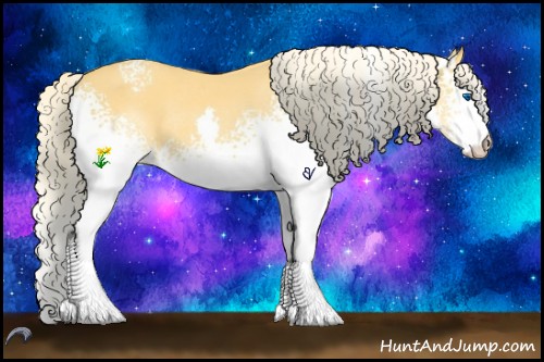 Horse Color:White Spotted Palomino Splash Rabicano