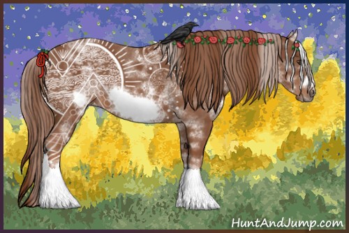 Horse Color:White Spotted Chestnut Frame