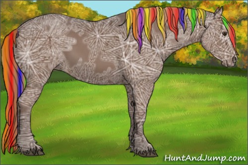 Horse Color:Painted Liver Chestnut Ice