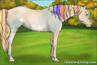 Horse Color:Painted White Spotted Palomino Pearl Frame Rabicano 