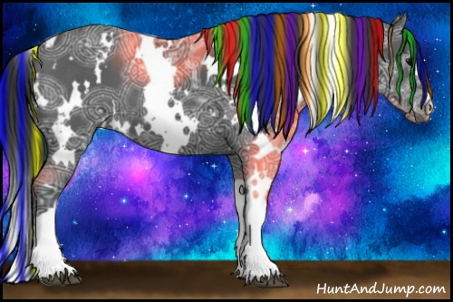 Horse Color:Painted White Spotted Black Ice 