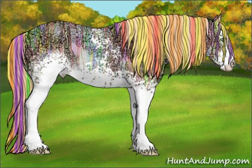 Horse Color:Painted White Spotted Gold Champagne Ice 