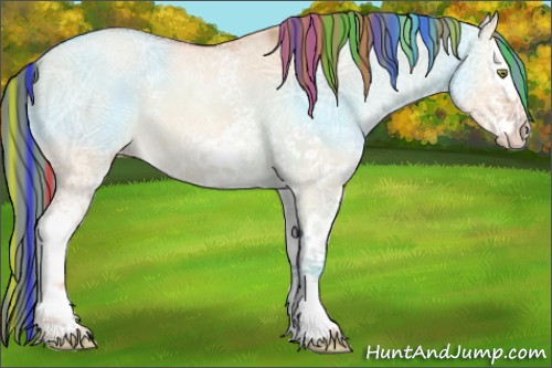 Horse Color:Painted White Spotted Gold Champagne Ice Dun