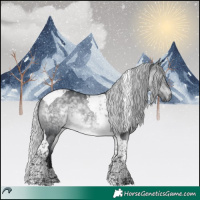 Horse Color:Silver Brown Chinchilla Tobiano 