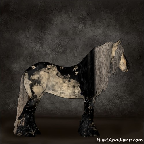 Horse Color:Void Chocolate Palomino Dun Tobiano 