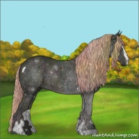 Horse Color:Nacre Watercolor Midnight Chestnut Ice Sabino 