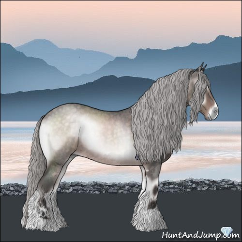 Horse Color:Platinum Silver Brown Roan Onyx Sabino