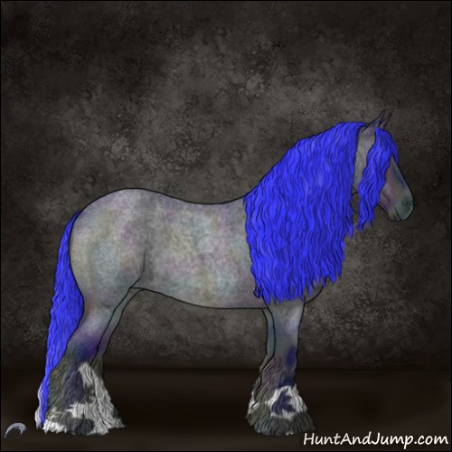 Horse Color:Watercolor Midnight Brown Chinchilla Ice Roan Onyx