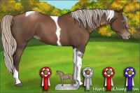 Horse Color:Gray Silver Black Pearl Tobiano 