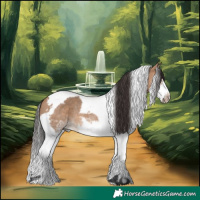 Horse Color:White Spotted Brown Dun Splash Tobiano Frame Rabicano