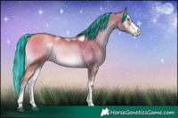Horse Color:Platinum Painted Bay Pearl Onyx Brindle 