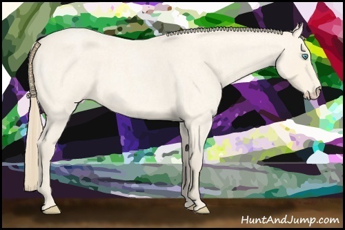 Horse Color:Perlino Roan 