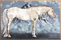 Horse Color:White Spotted Silver Brown Pearl Dun 