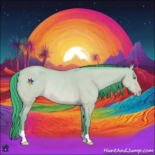 Horse Color:Watercolor Amber Champagne Dun Rabicano 