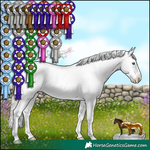 Horse Color:White Spotted Silver Buckskin Pearl Near Leopard 