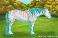 Horse Color:Thunderstruck White Spotted Red Onyx Ice and Watercolor Bay Ice Onyx