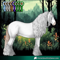 Horse Color:Amber Champagne Pearl Sabino Snowflake Varnish  and Sable Champagne Pearl Sabino Blanket 