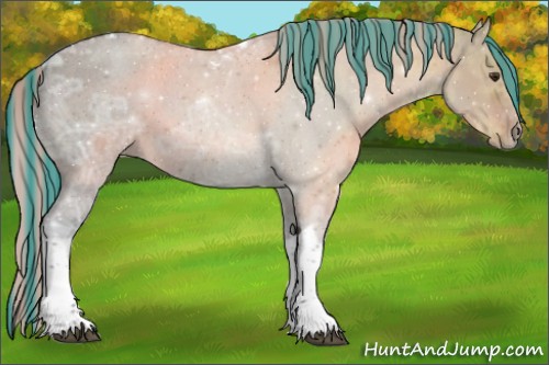 Horse Color:Painted Silver Brown Ice Roan Dun Tobiano