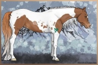 Horse Color:Chestnut Tobiano Varnish 