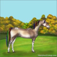 Horse Color:Painted Bay Ice Onyx Sabino