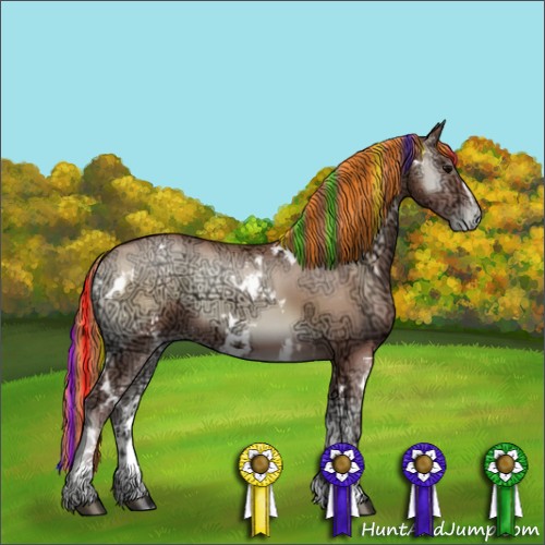 Horse Color:Painted White Spotted Chocolate Blue Onyx Ice Pearl Sabino 