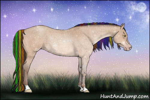 Horse Color:Painted Sable Champagne Roan