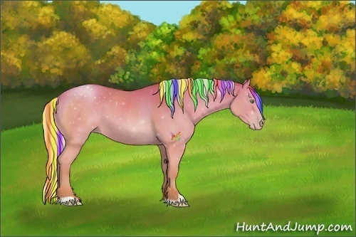 Horse Color:Painted Silver Amber Champagne