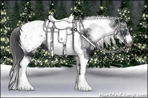 Horse Color:White Spotted Black Splash Tobiano Frame Blanket