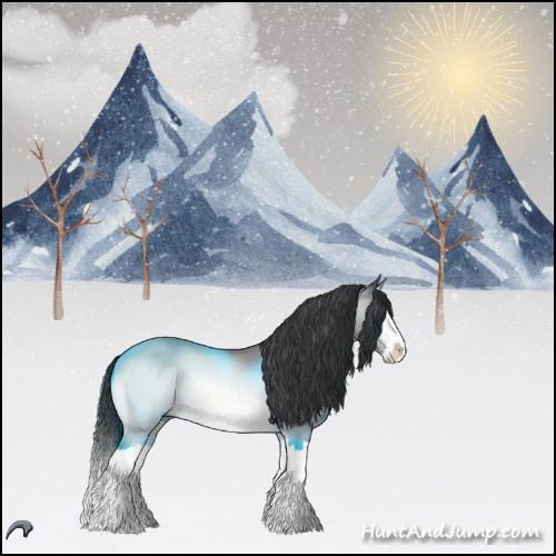 Horse Color:Brown Chinchilla Roan Splash 