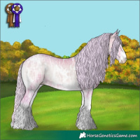 Horse Color:Watercolor White Spotted Silver Sable Champagne Ice Onyx