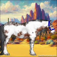 Horse Color:White Spotted Brown Frame 