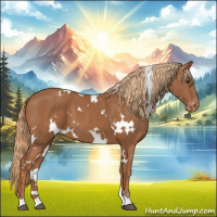 Horse Color:White Spotted Chestnut Varnish