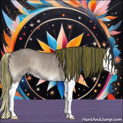Horse Color:Painted Grullo Onyx Sabino Splash Rabicano 