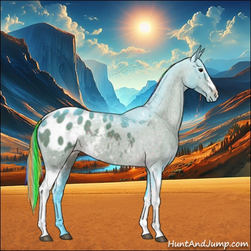 Horse Color:Painted Watercolor White Spotted Brown Appaloosa Rabicano 